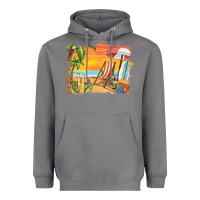 Storm sunset beach background Heavyweight Hoodie - BarkalooDesign