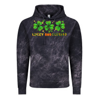 Cloud Black St. Patrick's Day lucky and blessed Vintage Hoodie - HowdyJamesFarm