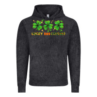 Vintage Black St. Patrick's Day lucky and blessed Vintage Hoodie - HowdyJamesFarm