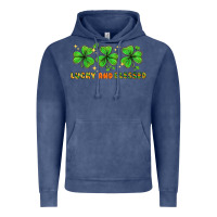 Vintage Denim St. Patrick's Day lucky and blessed Vintage Hoodie - HowdyJamesFarm