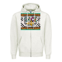 Oatmeal Heather race wife Zipper Hoodie - Artiststas
