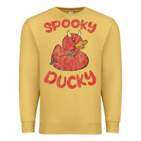 Antique Gold spooky devil rubber duck halloween Premium Sweatshirt - longCreatives