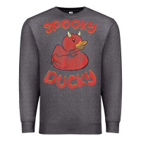 Charcoal Heather spooky devil rubber duck halloween Premium Sweatshirt - longCreatives