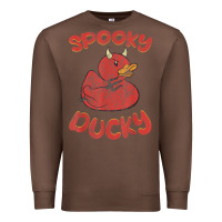 Chestnut spooky devil rubber duck halloween Premium Sweatshirt - longCreatives