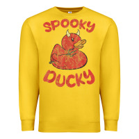 Lemon spooky devil rubber duck halloween Premium Sweatshirt - longCreatives