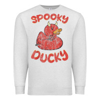 Oatmeal Heather spooky devil rubber duck halloween Premium Sweatshirt - longCreatives