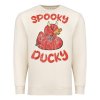 Sandshell spooky devil rubber duck halloween Premium Sweatshirt - longCreatives