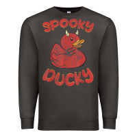 Smoke spooky devil rubber duck halloween Premium Sweatshirt - longCreatives
