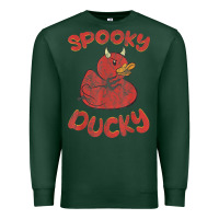 Sports Green spooky devil rubber duck halloween Premium Sweatshirt - longCreatives