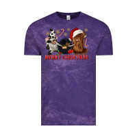 Cloud Purple merry christmas heifer cow gnomies Vintage Tee - CowGirlArtShop