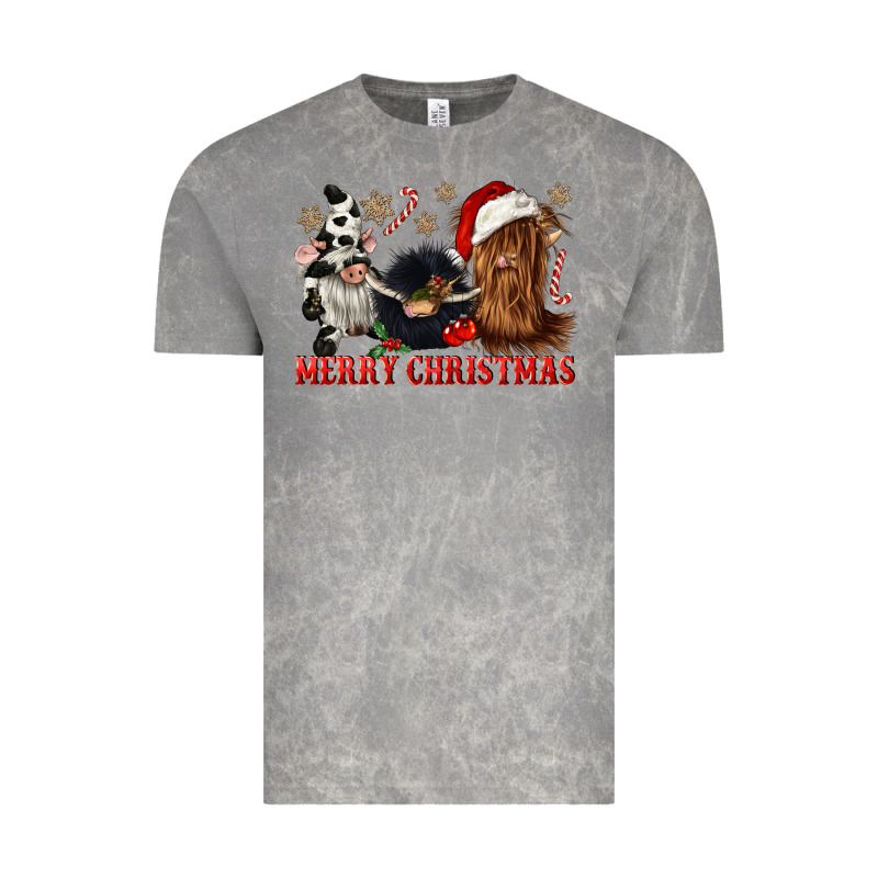Merry Christmas Heifer Cow Gnomies Vintage Tee by CowGirlArtShop | Teevron