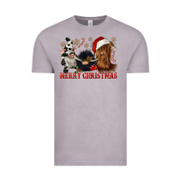 Vintage Zinc merry christmas heifer cow gnomies Vintage Tee - CowGirlArtShop