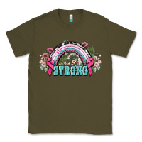 Army Green Strong Cancer rainbow Cancer Awareness Classic Tee - HowdyJamesFarm