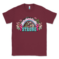 Burgundy Strong Cancer rainbow Cancer Awareness Classic Tee - HowdyJamesFarm