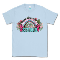Dusty Blue Strong Cancer rainbow Cancer Awareness Classic Tee - HowdyJamesFarm