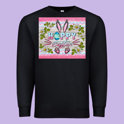 Happy Easter Bunny Premium Sweatshirt Designed By Barkaloodesign
