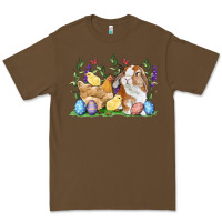 Cacao Easter bunny and chicks with floral Premium Tee - RanaPortraitStore