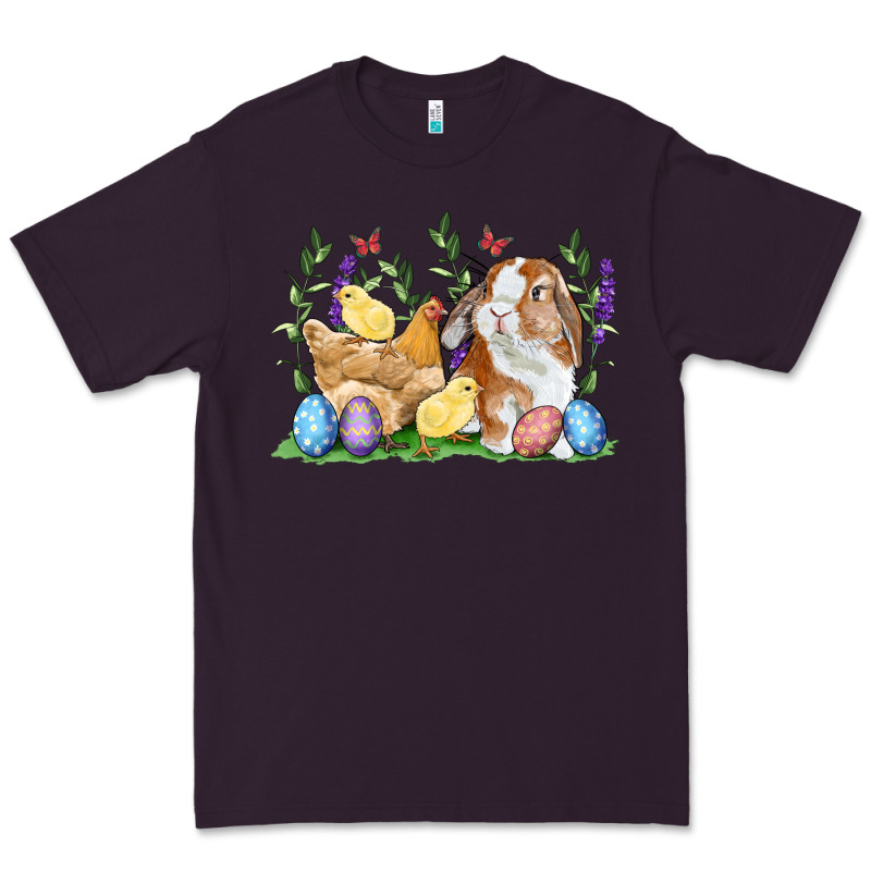 Easter Bunny And Chicks With Floral Premium Tee by RanaPortraitStore | Teevron