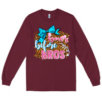 Burgundy bows before bros olivia Long Sleeve Tee - OliviaCreatesArt
