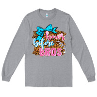 Heather Grey bows before bros olivia Long Sleeve Tee - OliviaCreatesArt