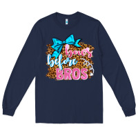Navy bows before bros olivia Long Sleeve Tee - OliviaCreatesArt