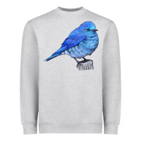 Heather Grey Mountain Bluebird Heavyweight Sweatshirt - LillyAllenDesigns