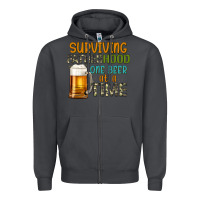 Smoke surviving fatherhood one beer at a  time Zipper Hoodie - Artiststas