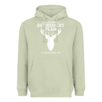 Matcha Hunting Retirement Plan Funny Elk Deer Retired Hunter Gift Heavyweight Hoodie - longCreatives