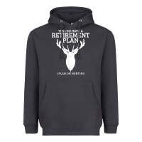 Smoke Hunting Retirement Plan Funny Elk Deer Retired Hunter Gift Heavyweight Hoodie - longCreatives