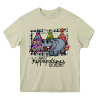 Mossy I Want Hippopotamus For Christmas Heavy Core Tee - Bettercallsaul