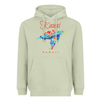 Kauai Hawaii Watercolor Sea Turtle Souvenir Heavyweight Hoodie | Teevron
