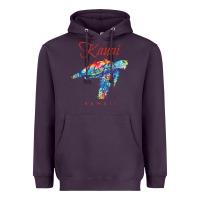 Plum kauai hawaii watercolor sea turtle souvenir Heavyweight Hoodie - longCreatives