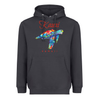 Smoke kauai hawaii watercolor sea turtle souvenir Heavyweight Hoodie - longCreatives