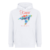White kauai hawaii watercolor sea turtle souvenir Heavyweight Hoodie - longCreatives