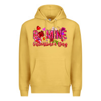 Antique Gold Be Mine Valentines Day Premium Hoodie - CowhideDigitalArt