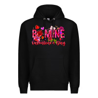 Black Be Mine Valentines Day Premium Hoodie - CowhideDigitalArt