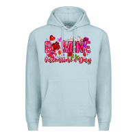 Blue Mist Be Mine Valentines Day Premium Hoodie - CowhideDigitalArt
