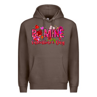 Coffee Be Mine Valentines Day Premium Hoodie - CowhideDigitalArt