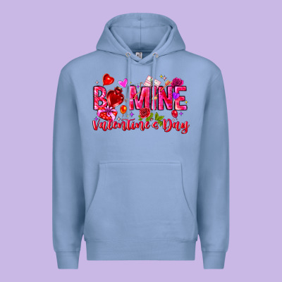 Be Mine Valentines Day Premium Hoodie Designed By Cowhidedigitalart