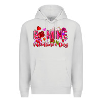 Dove Grey Be Mine Valentines Day Premium Hoodie - CowhideDigitalArt