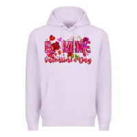 Lilac Be Mine Valentines Day Premium Hoodie - CowhideDigitalArt
