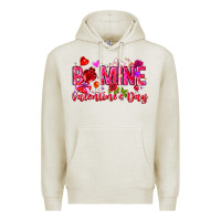 Oatmeal Heather Be Mine Valentines Day Premium Hoodie - CowhideDigitalArt