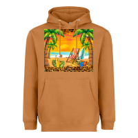 Meerkat sunset beach Heavyweight Hoodie - BarkalooDesign