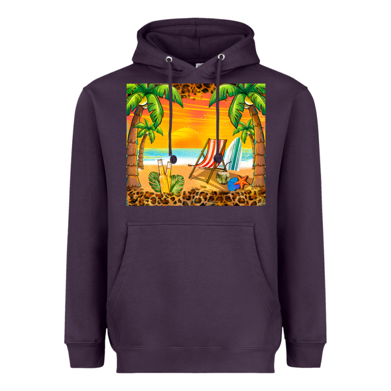 Sunset Beach Heavyweight Hoodie by BarkalooDesign | Teevron
