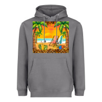 Storm sunset beach Heavyweight Hoodie - BarkalooDesign