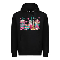 Black valentines day coffee Premium Hoodie - Jasminsmagicworld