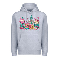 Heather Grey valentines day coffee Premium Hoodie - Jasminsmagicworld