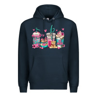 Navy valentines day coffee Premium Hoodie - Jasminsmagicworld