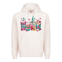 Pale Pink valentines day coffee Premium Hoodie - Jasminsmagicworld