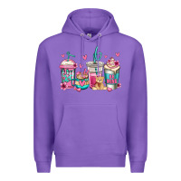 Purple valentines day coffee Premium Hoodie - Jasminsmagicworld